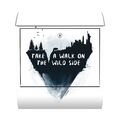 Design Briefkasten Postkasten mit Zeitungsfach Brief Walk on the wild Side Black