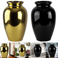 Keramik Vase Deko Tischvase Bodenvase Dekovase Wohndekoration groß schwarz gold
