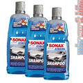 3x 1L SONAX XTREME Shampoo Konzentrat 2 in 1 Autoshampoo Waschen ohne Abledern
