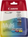 Original Canon CLI-526 Multipack Tintenpatrone - Cyan/Magenta/Gelb