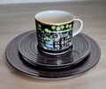 Tettau Ars Mundi Hundertwasser Kaffeegedeck 3 tlg Tasse Teller KunstHausWien 913