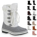 Damen Warm Gefütterte Stiefeletten Winter Boots Kunstfell Schuhe 902042 New Look