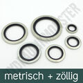 USIT Dichtring U-Seal Stahl+NBR Metall-Gummi "MeGu" Hydraulik-Dichtung BSP-Zoll