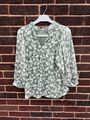 Vila Bluse Damen UK 8 grün Mutter Top Shirt Eleganz minimalistisch klassisch schick