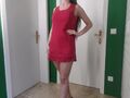 Damen Cecil Shirtkleid Festival Sommer Strand Spitze Dress Kleid rot red 36 S