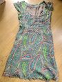 Esprit Kleid in Khaki mit Paisley Muster, Gr. S/ 36, Chiffon, Sommerkleid
