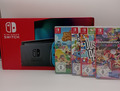 Nintendo Switch Konsole mit Joy-Con Rot Blau + 4 Spiele Mario Kart Party  🎮