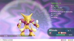 Shiny Simsala Lvl 1 Pokémon Lets Go Evoli/Pikachu
