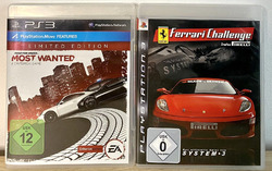 PS3 Need for Speed Most Wanted Limited Edition + Ferrari Challenge Autos Rennen