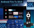 2024 Android Tv Box Fire TV Stick 12 8K HDR  WIFI Netflix Disney + Apps 5,2 BT
