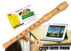 Voggenreiter - Flute Master App mit Ahorn-Blockflöte bar. GW (A11)