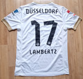 Fortuna Düsseldorf F95  Spieler Trikot weiß  #17 Lumpi Lambertz  Gr. M  2013/14