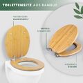 Benkstein Premium Bambus WC Sitz mit Absenkautomatik – Klodeckel Toilettendeckel