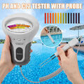 Elektronischer Wassertester für Chlor und PH Wert Pool Wasserqualität Messgerät.