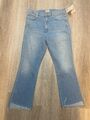 mother jeans 30, hellblau, The Insider Crop Step Fray