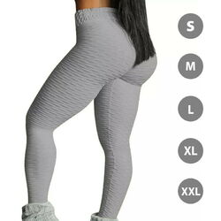 Damen Sexy Yoga TikTok Hose Fitness Anti Cellulite Push Up Hosen Sport Leggings