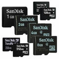 64MB 128MB 256MB 512MB SanDisk 1GB 2GB 4GB 8GB Micro SD Class 4 TF-Speicherkarte