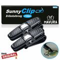 SunnyClip Brillenhalter Auto Sonnenblende Sonnenbrillen Kreditkarten Clip 2er