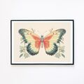Retro Schmetterling klassische Tattoo Motte Illustration 7x5 Wohnkultur Wandkunst Druck 