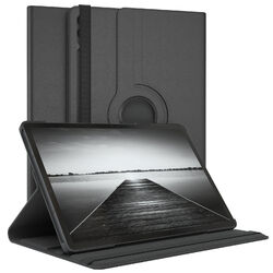 Für Samsung Galaxy Tab S9 FE Plus Schutzhülle 360 Tablet Case Kunstleder Schwarz