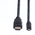 HDMI High Speed Kabel mit Ethernet, HDMI A ST - Micro HDMI ST, 2 m