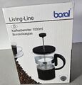 Kaffebereiter - 1000 ml - Borosilikatglas - Farbe: dunkelbraun