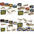 Holz 3D Puzzle Naturholz diverse Motive Dinosaurier Flugzeug Auto wilde Tiere