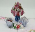 3D POP UP Karte Blumen Muttertag Geburtstag Tee Teeservice 