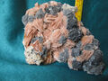 Mineralien Midbladen Marokko roter Baryt, Cerussit Galenit Bleiglanz 15 x 11 cm