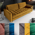 Design Sofa COZY VELVET 220cm Samt Federkern 3er-Sofa Federkern Couch mit Kissen