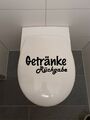 Aufkleber Getränke Rückgabe für Toilette Tattoo Lustig Klodeckel WC Sticker