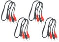 4 x 0,5 m Cinch Audio Kabel 2 Cinch Stecker RCA Stereo Kabel Hifi Chinch 50 cm