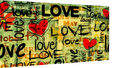 Leinwand Liebe Love Geschenk Bilder Wandbilder - Hochwertiger Kunstdruck