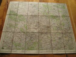 alte Landkarte Mittelbachs Karte Leipzig und Halle a.S. und weitere Umgebung