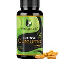 Vitagrazia® Curcuma Extrakt-120 Kapseln Hochdosiert mit Piperin und Bio Curcuma