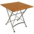 Gartentisch Bistrotisch Klapptisch Gartenmöbel Tisch HOFGARTEN 75x75, Stahl Holz