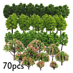 70X Gemischte Modell Bäume Ho Z Tt Maßstab Zug Garten Park Diorama Belegung Deko