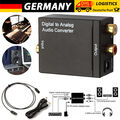 Digital Analog Audio Konverter Optischer Koaxial Toslink Adapter RCA Klinke L/R