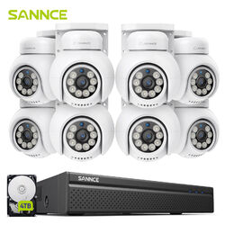 SANNCE 8MP POE Überwachungskamera Set 4K UHD NVR 2-Wege-Audio PT Auto-Tracking 