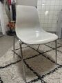 1 X Stuhl 70er Avantgarde Hochwertige Möbel Stühle  Silber Grau Stapelstuhl