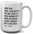 XL Tasse Papa Geschenk Vatertag von Tochter Vater Geburtstag Kaffeetasse Mann
