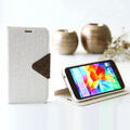 Handy Tasche Samsung Galaxy S4 Book Case Flip Cover Schutztasche Hülle Weiß Gold