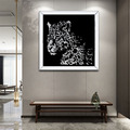 Bild Frame Mirror Leopard verspiegelt Kristall Wanddeko Wandbild Glas-Bild L-XXL