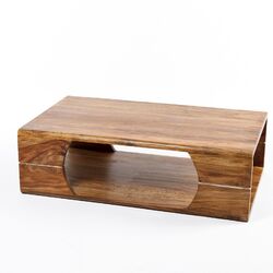 Couchtisch Palisander Massiv-Holz Tisch Sheesham 100x60x30 Stone Finish