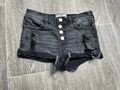 Mädchen Shorts abercrombie kids Gr 9/10 Schwarz Hotpants high rise jeans shortie