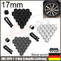 20X 17MM RADSCHRAUBENKAPPEN BOLZEN KAPPEN SET SCHWARZ / GRAU / CHROM + ABZIEHER