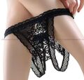 Tanga XS-M offen String ouvert sexy Slip Panty Porno geile Dessous Höschen open