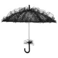 1pc Gothic Regenschirme für Regen Sonnenschirm aus schwarzer Spitze Tee-Party