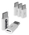 3er Set USB 3.1 Typ-C auf Micro USB Adapter weiß für Chuwi Hi8 Pro Stecker Kabel