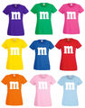 Kostüm Gruppenkostüm Paarkostüm für M&M Fans M und M Karneval Shirt